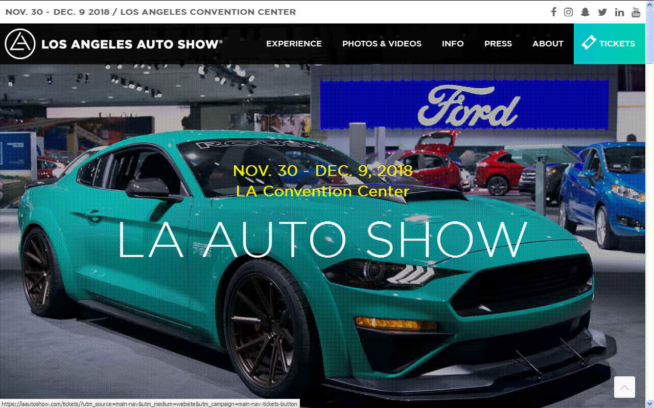 Los Angeles Convention Center LA Auto Show December 2018