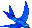 Blue bird trademark logo