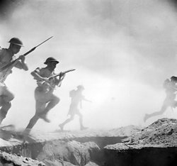 British infantry attack at the Second Battle of El Alamein