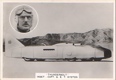 George Eyston and Thunderbolt, land speed record car