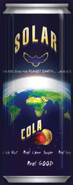 Planet Earth Solar Cola can 330 mil