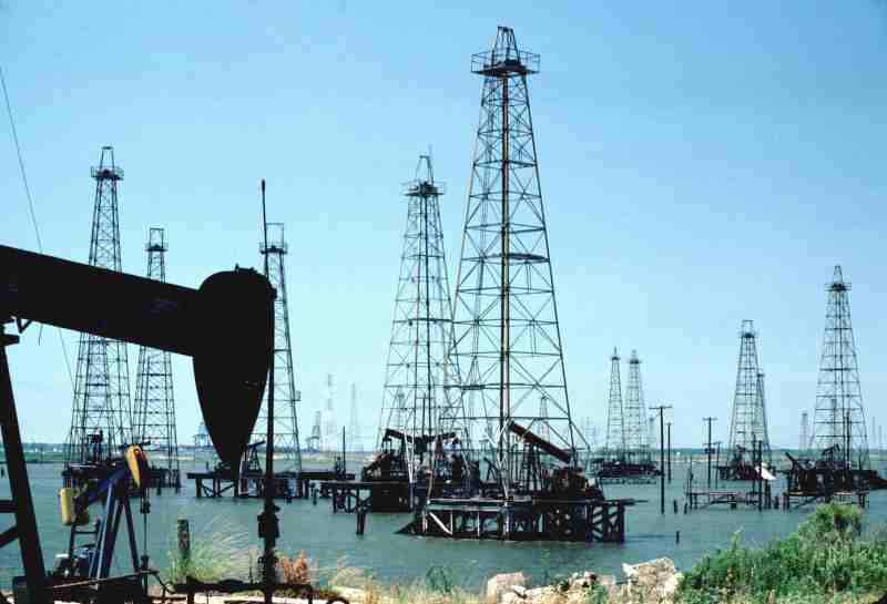 An offshore oil field