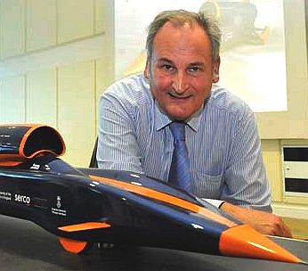 Richard Noble and Bloodhound SSC model