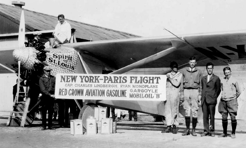 Charles Lindbergh Spirit of St. Louis Trans-Atlantic Aircraft Linen Re