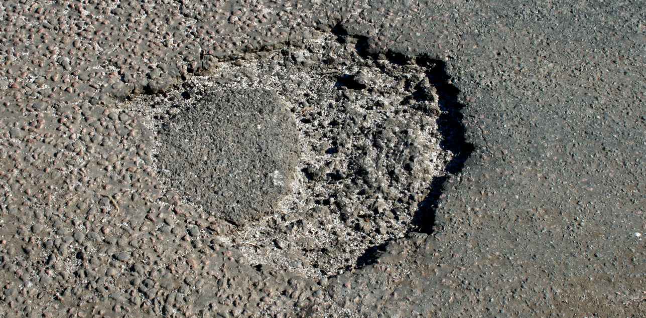 Crater at the Junction of Church Road with Battle Road A271