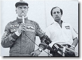 Lauda announcing retirement